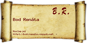 Bod Renáta névjegykártya